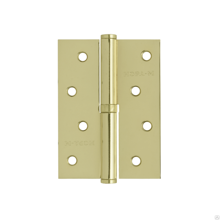 Петля дверная НОРА-М 100х75 латунь 206641 Петля дверная НОРА-М 100х75 латунь 206641