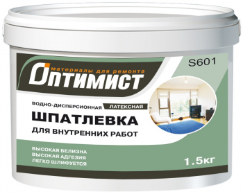 Шпатлевка латексная S601 "Оптимист" 9кг С358 Шпатлевка латексная S601 "Оптимист" 9кг С358