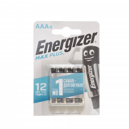 Батарейка Energizer AAА MAX Plus 4шт E92 алкалиновая 082 Батарейка Energizer AAА MAX Plus 4шт E92 алкалиновая 082