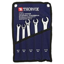 Набор разрезных ключей в сумке THORVIK FNWS005 5 предметов 8-19 мм 52055 Набор разрезных ключей в сумке THORVIK FNWS005 5 предметов 8-19 мм 52055