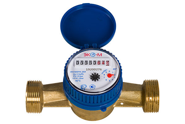 Счетчик воды холодной ЭКОМЕРА ДУ25 одноструйный УТ000005834 Счетчик воды холодной ЭКОМЕРА ДУ25 одноструйный УТ000005834