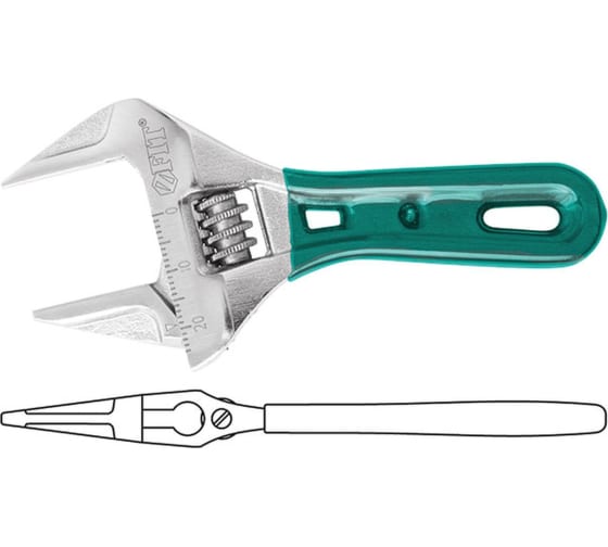 Ключ разводной короткий Fit 135мм D36мм 70212