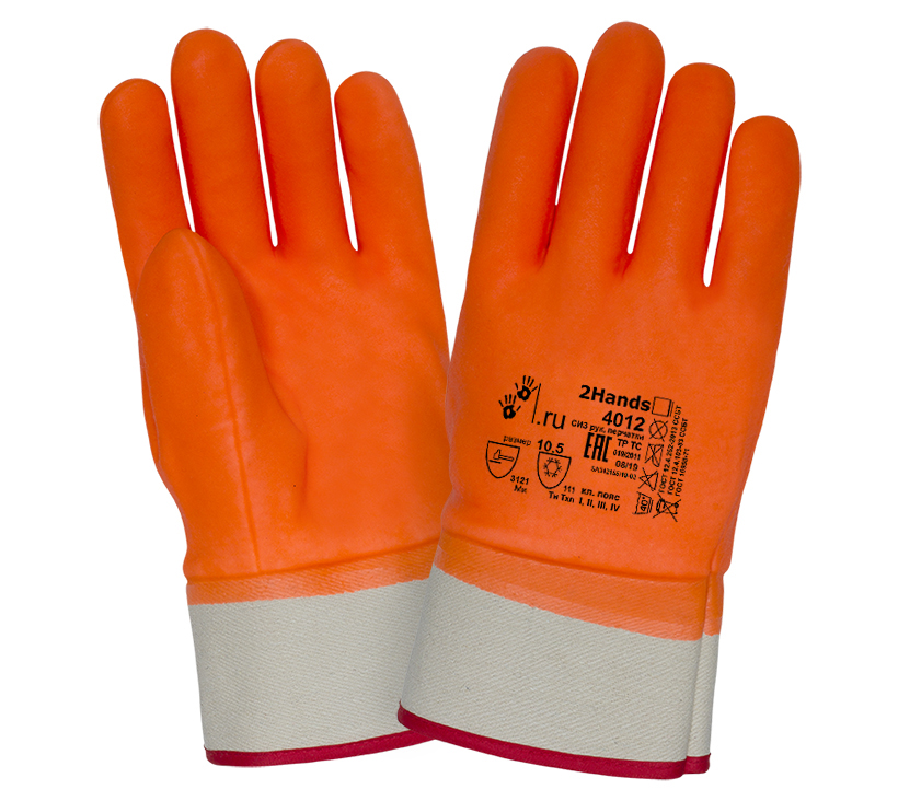 Перчатки 2Hands морозостойкие с ПВХ крага 4012 Перчатки 2Hands морозостойкие с ПВХ крага 4012