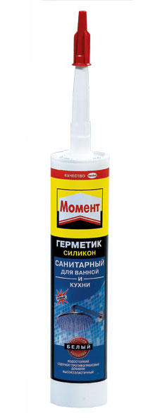 Герметик силиконовый санитарный белый 280мл Henkel 611651 Герметик силиконовый санитарный белый 280мл Henkel 611651