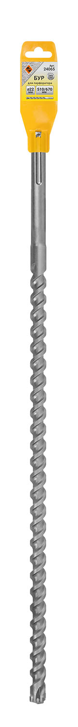 Бур SDSmax ф22х510/670 Энкор 24065 Бур SDSmax ф22х510/670 Энкор 24065