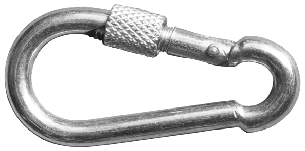 Карабин пожарный ф 5мм с фиксатором DIN5299D Карабин пожарный ф 5мм с фиксатором DIN5299D