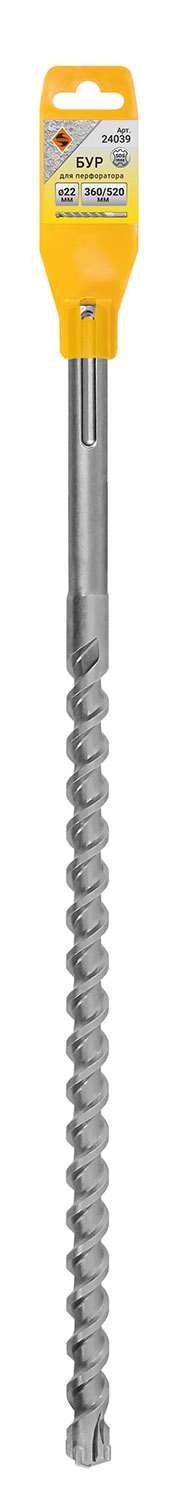 Бур SDSmax ф22х360/520 Энкор 24039 Бур SDSmax ф22х360/520 Энкор 24039