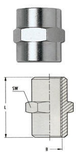 Муфта прямая 3/8" 1225/4 GAV 10073/1225/4 Муфта прямая 3/8" 1225/4 GAV 10073/1225/4