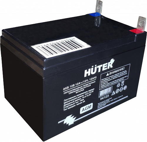 Батарея аккумуляторная Huter (12 В; 12 А*ч) 64/1/23 Батарея аккумуляторная Huter (12 В; 12 А*ч) 64/1/23