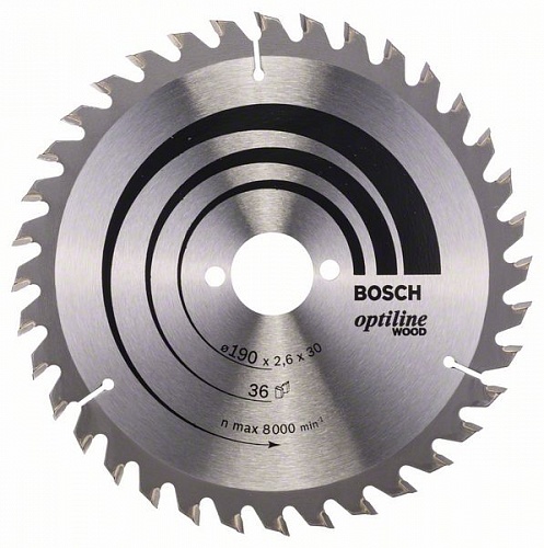 Диск пильный по дереву (190x30 z36) BOSCH Optiline Wood 2.608.640.616 Диск пильный по дереву (190x30 z36) BOSCH Optiline Wood 2.608.640.616