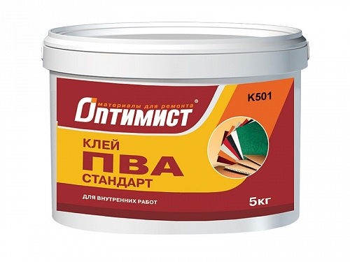 Клей ПВА стандарт К501 5кг Оптимист С312 Клей ПВА стандарт К501 5кг Оптимист С312