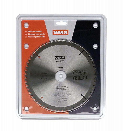Диск пильный ф200х32 z56 дерево VMX VM512427 Диск пильный ф200х32 z56 дерево VMX VM512427