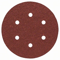 Круг шлифовальный по дереву, краске (5 шт; 150 мм; К40; 6 отверстий) Bosch 2608605085 Круг шлифовальный по дереву, краске (5 шт; 150 мм; К40; 6 отверстий) Bosch 2608605085