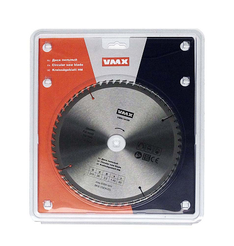 Диск пильный ф210х30 z60 дерево VMX VM512429 Диск пильный ф210х30 z60 дерево VMX VM512429