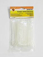 Монтажный пластиковый хомут-стяжка Энкор 2,5х100 100шт Монтажный пластиковый хомут-стяжка Энкор 2,5х100 100шт