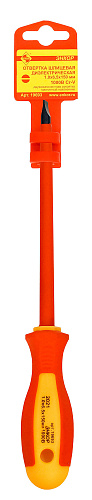 Отвертка шлицевая 6,5 х 150 мм диэлектрическая 1000В Энкор 19693 Отвертка шлицевая 6,5 х 150 мм диэлектрическая 1000В Энкор 19693