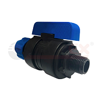 Кран шаровой ПНД VALFEX 20х 1/2" НР (12/48) 1210012620012 Кран шаровой ПНД VALFEX 20х 1/2" НР (12/48) 1210012620012