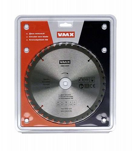Диск пильный ф200х30 z40 дерево VMX VM512423 Диск пильный ф200х30 z40 дерево VMX VM512423