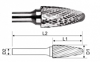 Борфреза HM гиперболическая со сферическим концом 10x20x6x64 Интертулмаш F102006/001352 Борфреза HM гиперболическая со сферическим концом 10x20x6x64 Интертулмаш F102006/001352