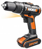 Шуруповерт ударный аккумуляторный WORX WX371, 20В, 2.0Ач x2 кейс Шуруповерт ударный аккумуляторный WORX WX371, 20В, 2.0Ач x2 кейс