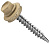 Саморез для крепления кровельных материалов 4,8х29 RAL1014 цв сл кост
