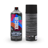 Краска аэрозольная грунт-эмаль по ржавчине Decorix Черная-матовая 0106-02 DX Краска аэрозольная грунт-эмаль по ржавчине Decorix Черная-матовая 0106-02 DX